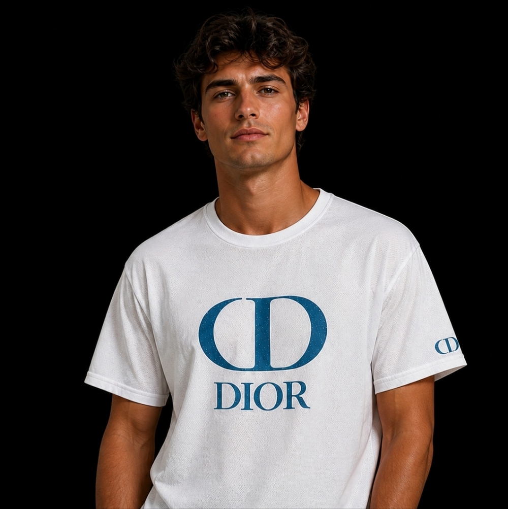 Custom Made Tshirt Unisex Sparkly Dior-Inspired ✨